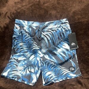 Quiksilver Tropical Blue Swim Trunks. Boys size L/14.